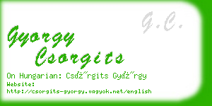 gyorgy csorgits business card